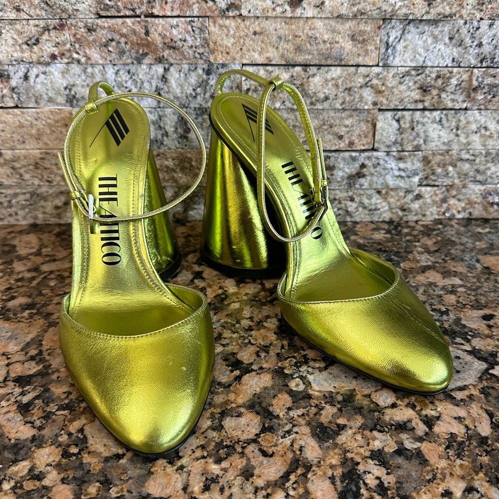 The Attico Luz metallic 120mm leather pumps Shoes Size 38